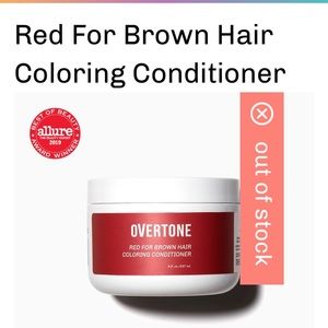 OVERTONE Red for brown hair coloring conditioner